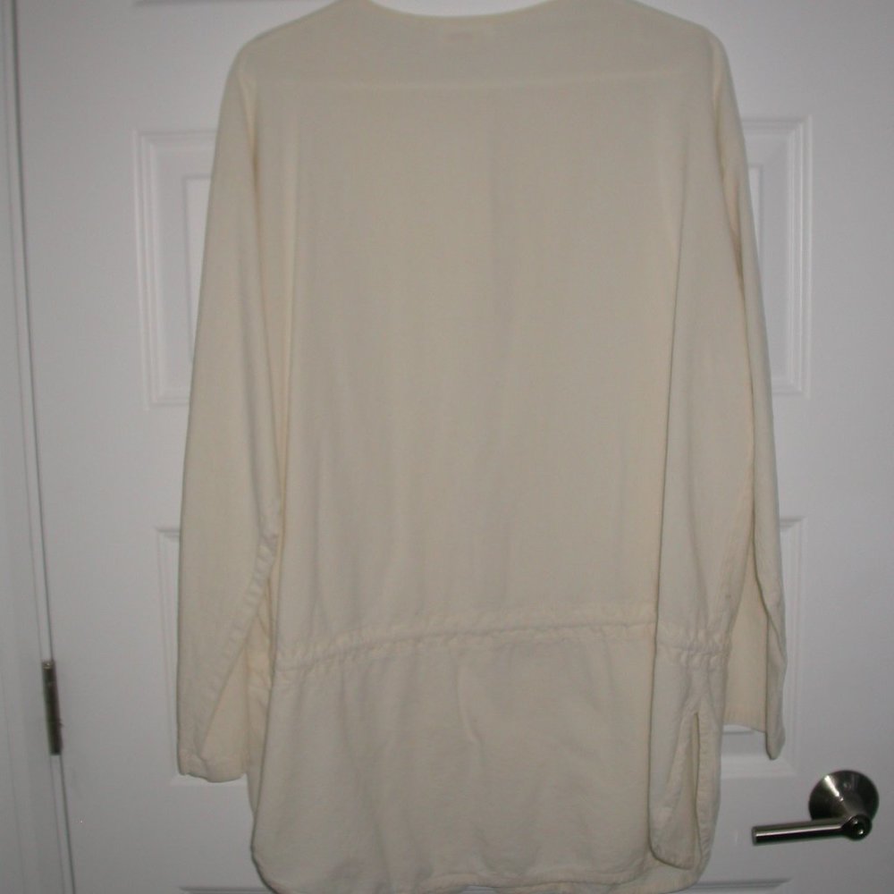 Cream Cotton Jacket and Pant Suit - Picture 5 of 10
